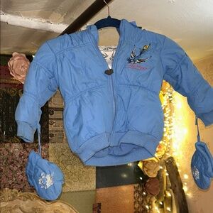 Ed Hardy Blue Baby Jacket with Embroidery